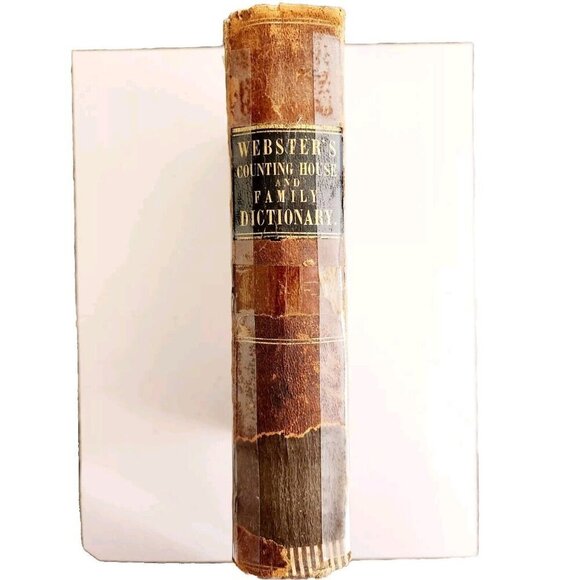Webster Counting House Family Dictionary 1856 First Edition RARE Victorian HBS - Picture 8 of 8